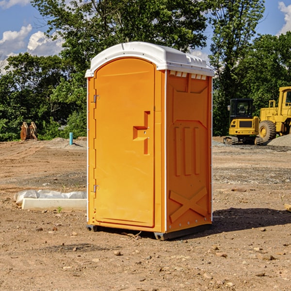 how often are the porta potties cleaned and serviced during a rental period in Pomeroy